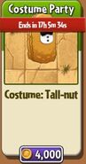 Tall-nut's costume in the store