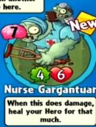 The player receiving Nurse Gargantuar from a Premium Pack