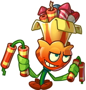 Crazy Flamevine, who tosses firecracker bundles