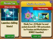 Missile Toe and her bundle (with costume) in the store