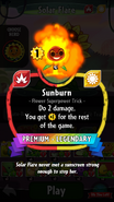 Solar Flare's card description for Sunburn