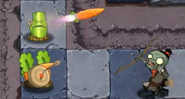 Carrot Rocket about to attack an Archer Zombie)