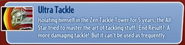 Ultra Tackle's stickerbook description in Garden Warfare