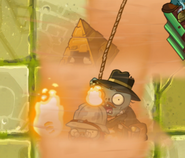 Pyramid-Head Zombie riding on a sandstorm in Lost City