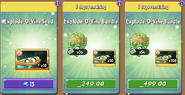 Explode-o-Vine's seeds and bundle in the store (9.7.1)