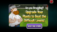 Crazy Dave in an advertisement when a player loses a level more than once