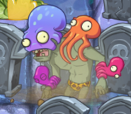 Octo Zombie rising from a gravestone (Necromancy)