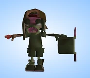 Spotlight Zombie's glitched model from the Pre-Alpha