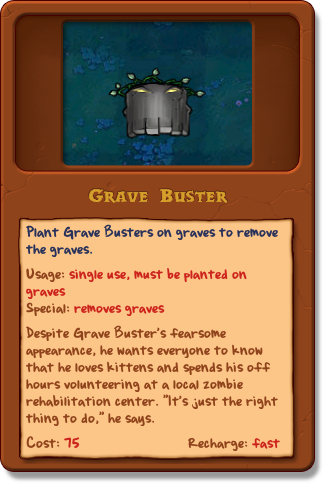 plants vs zombies grave buster