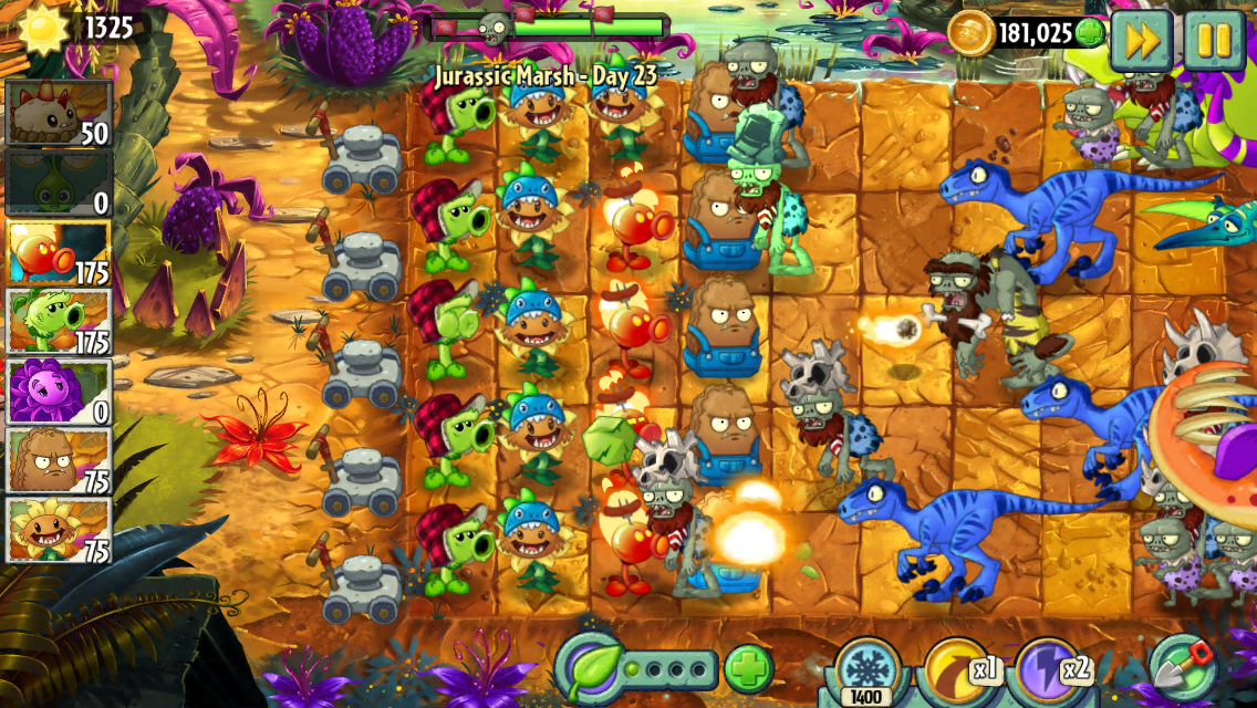 Plants vs. Zombies 2: Jurassic Marsh Quick Walkthrough and Strategy Guide -  UrGameTips