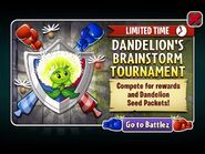 Dandelion in an advertisement of Dandelion's Brainstorm Tournament in Battlez