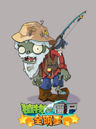 Fisherman Zombie concept art from Plants vs. Zombies: All-Stars.