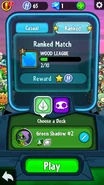 The menu for Ranked mode (note the lack of gems)