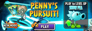 Snow Pea in another advertisement for Penny's Pursuit