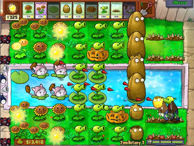 Plants vs Zombies. Zombotany Mod Gameplay 
