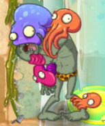 Octo Zombie eating a Lily Pad