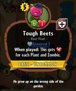 Tough Beets' statistics