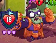 Super Brainz' pose when a plant hero was hit over 4 damage or a legendary zombie is played