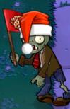 Flag Zombie with Santa hat