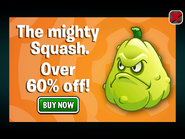 An advertisement featuring Squash