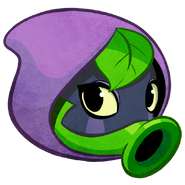 Green Shadow's head as a sticker in Plants vs. Zombies Stickers