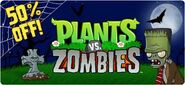 An ad for a sale on PopCap games including Franken-Zombie