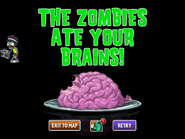 A Boombox Zombie ate the player's brains