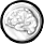 An unused brain silver coin texture