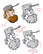 Crazy Dave Head Concept Art (Plants vs. Zombies 2)