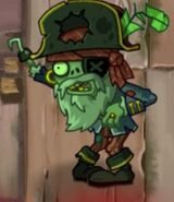 A fainted Pirate Captain Zombie