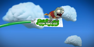 Daredevil Imp riding a tube of toothpaste in the Stop Zombie Mouth! music video