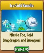 Missile Toe in the Ice Cold Bundle along with Snow Pea and Cold Snapdragon