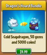 Cold Snapdragon in a bundle with 50 gems, and 5000 coins