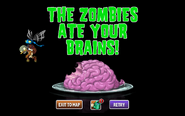 Bug Zombie eating the player's brain