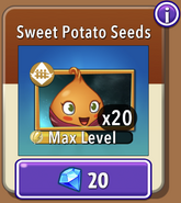 Sweet Potato's seeds in the store (10.7.1)