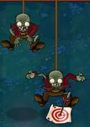 Two Bungee Zombies with two different postures