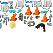 Neon Buckethead Zombie sprites