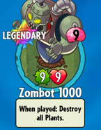 The player getting Zombot 1000 from a Premium Pack