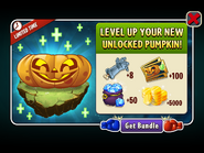 An advertisement to level up Pumpkin