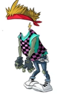 Early Concept by Rich Werner of a Zombie in Punk Clothes