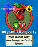 The player receiving Sergeant Strongberry from a Premium Pack