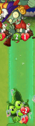 Pea Pod with four heads attacking and destroying a Pied Piper (animated)