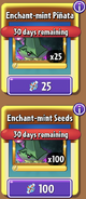 Enchant-mint's piñata and seeds in the store (9.7.1)