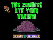 A Disco Jetpack Zombie ate the player's brains