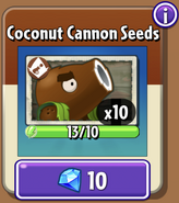 Coconut Cannon's seeds in the store (9.7.1)