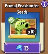 Primal Peashooter's seeds in the store (10.2.1)