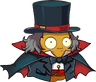 Wall-nut (top hat, gray hair, suit, and cape)