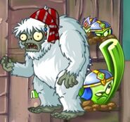 Celery Stalker attacking a Treasure Yeti from behind