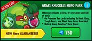 Grass Knuckles in his Hero Pack