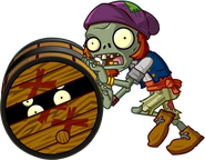 HD Barrel Roller Zombie pushing a barrel